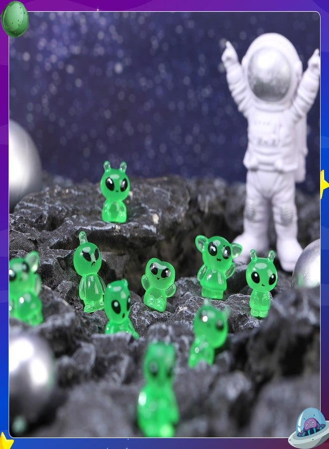 GGSTDDUP 30 Pcs Glow in The Dark Mini Alien Figures, Tiny Alien Figurines to Hide, Luminous Mini Resin Alien Bulk for Space Party Fillers, Piñata Stuffers, Playsets, Halloween Prank (6 Styles) - Image 5