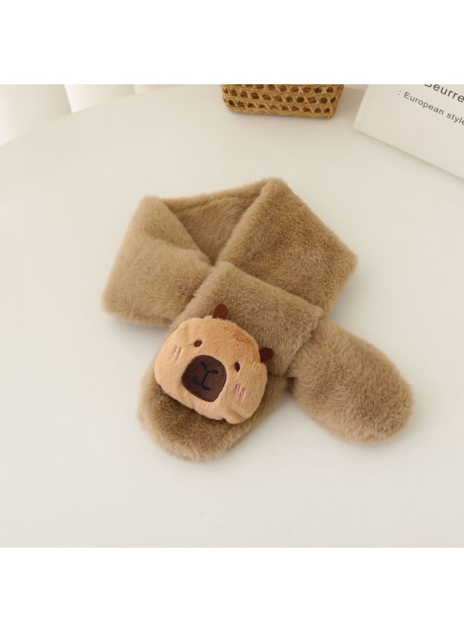 New Children's Scarf Autumn And Winter Plush Baby Scarf Parent-child Imitation Rabbit Fur Scarf Cartoon Scarf Children