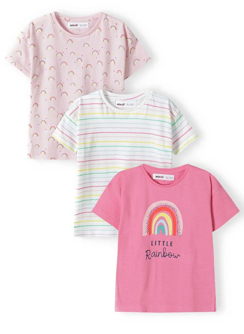 MINOTI Kids Girls 3-Pack T-Shirt