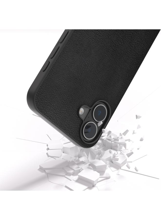 S-TOP Case For iPhone 16 Plus PU Leather Black Frame Full Coverage Phone Case - Image 3
