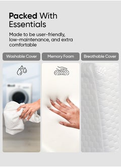 Frido Frido Wedge Plus Pillow for Back Support, Multipurpose Cushion For Sleeping & Acid Reflux, Dual Foam Layers, Pillow For Leg Elevation, Pregnancy Pillow, GERD Relief Pillow, Pack of 1 (White)  - Image 5