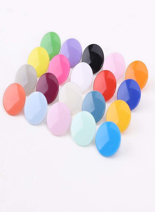 BetterJonny 300 Sets 20-Color KAM Snaps Buttons, BetterJonny Glossy Round Size 20 (1/2") T5 Plastic Resin Snap Fastener No Sew Buttons for Cloth Diaper Bibs Towels - Image 2
