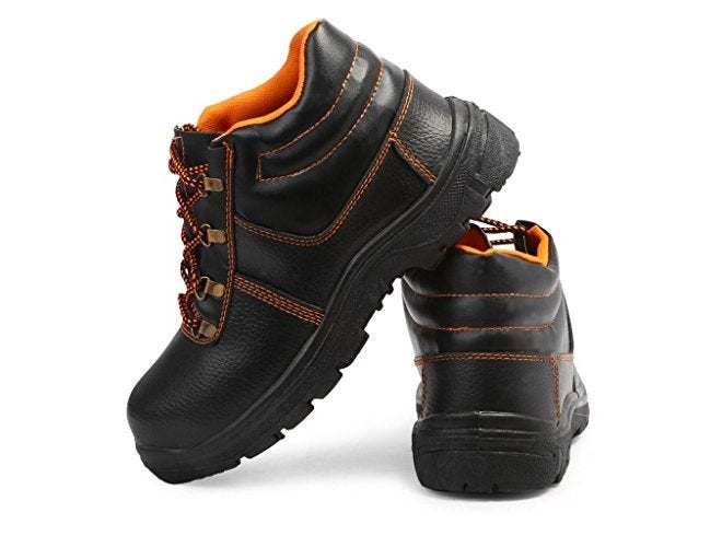 NEOSAFE Spark A5005 PU Leather Labour Safety Shoes, Black - Image 3