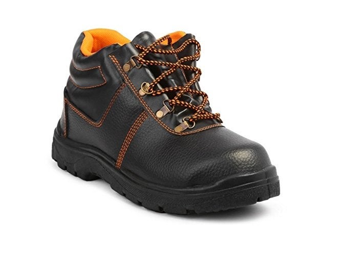 NEOSAFE Spark A5005 PU Leather Labour Safety Shoes, Black - Image 1