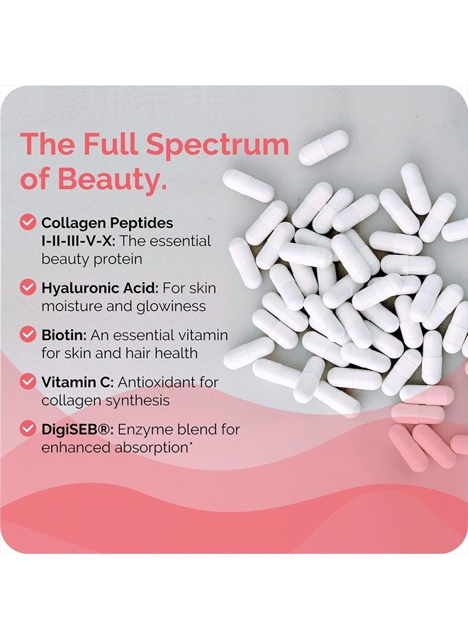 Zint أقراص الكولاجين المتعددة - مكملات الكولاجين للشعر والبشرة والأظافر وصحة المفاصل - مكمل كولاجين مهدرج مع ببتيدات كولاجين من النوع I و II و III و V و X، 90 حبة - Image 3