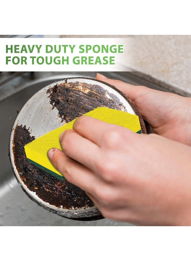 SCRUBIT Cleaning Heavy Duty Scrub Sponge by - Scrubbing Sponges Use for Kitchen, Bathroom & More - Yellow -24 Pack- - Image 3