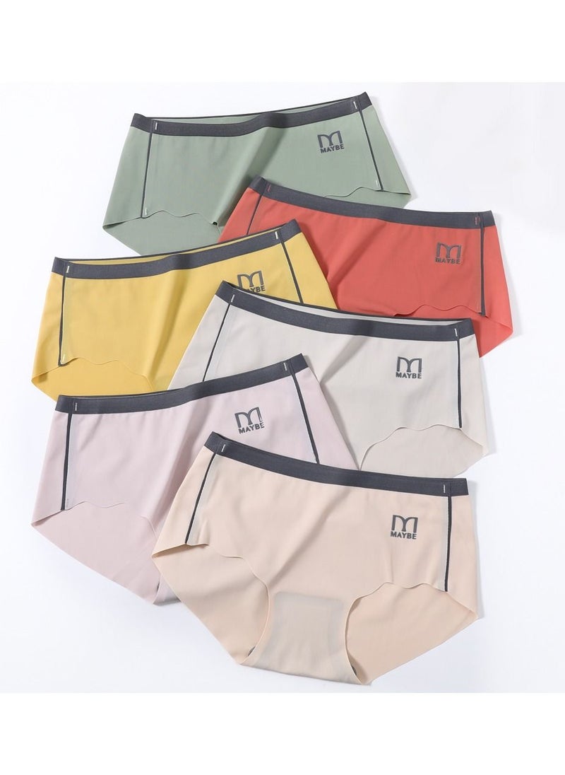 Zeemey Zeemey 6 Pack Women’s Seamless Cheeky Hipster Underwear No Show Panties Invisibles  Breathable Briefs Soft Stretch Bikini Lingerie  - Image 1