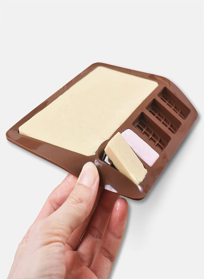 هوم ايدج قالب شوكولاتة قابل للفصل من هوم إيدج، مجموعة من 4 قوالب سيليكون لألواح البروتين والطاقة، مناسبة للكراميل والغاناش والبرالين - Image 5