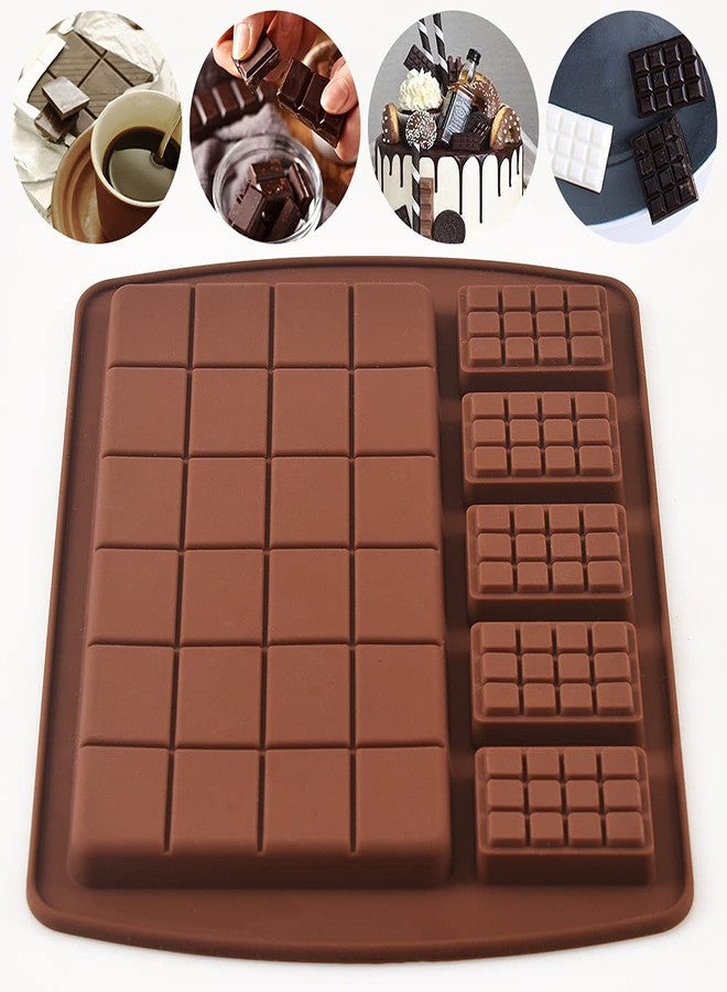 هوم ايدج قالب شوكولاتة قابل للفصل من هوم إيدج، مجموعة من 4 قوالب سيليكون لألواح البروتين والطاقة، مناسبة للكراميل والغاناش والبرالين - Image 3