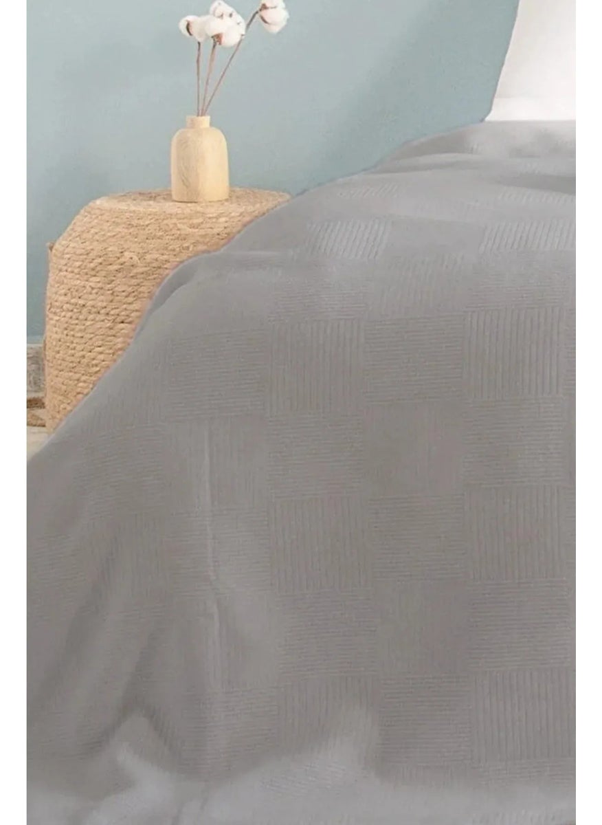 Funndy Single Checker Pattern Pique. Checkered Patterned Hotel Pike 160X230  - Image 3