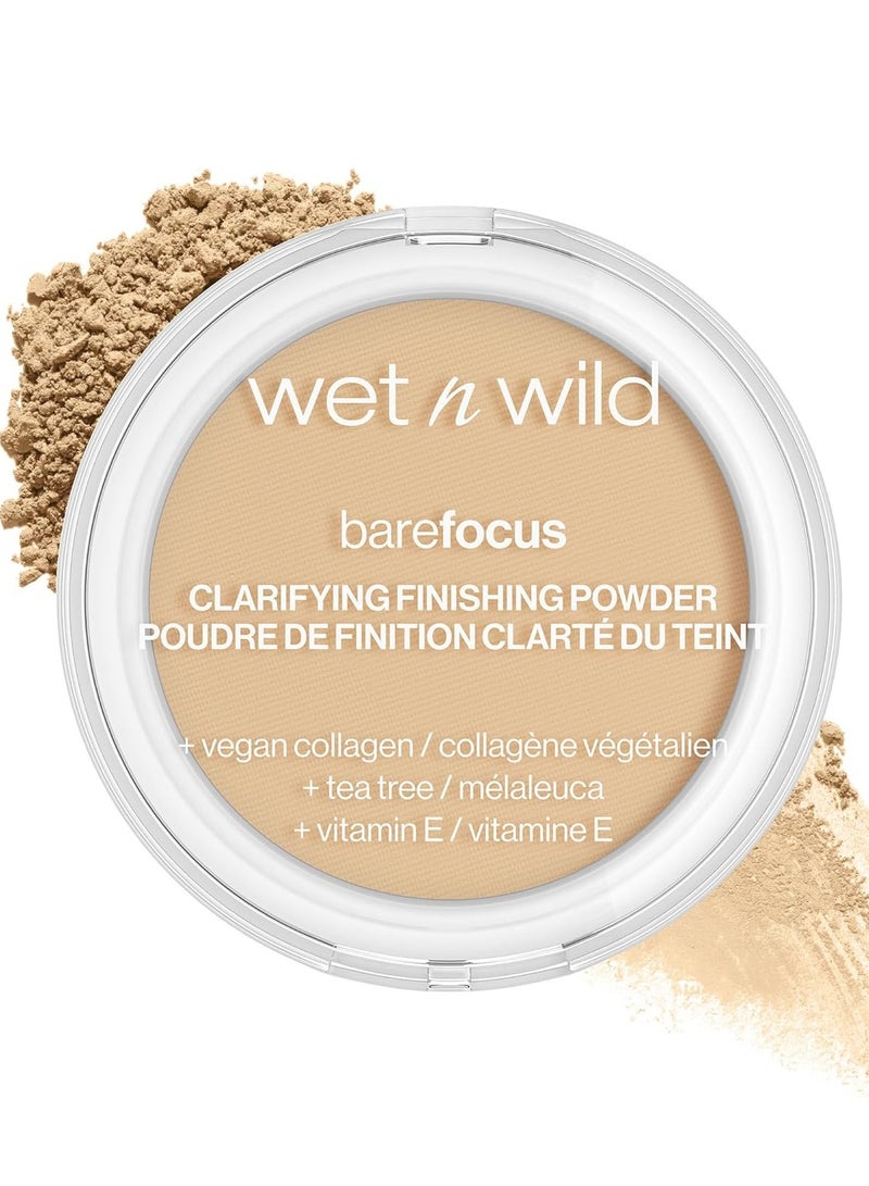 Wet N Wild Bare Focus Clarifying Finishing Powder | Matte | Pressed Setting Powder Light/Medium - Image 1