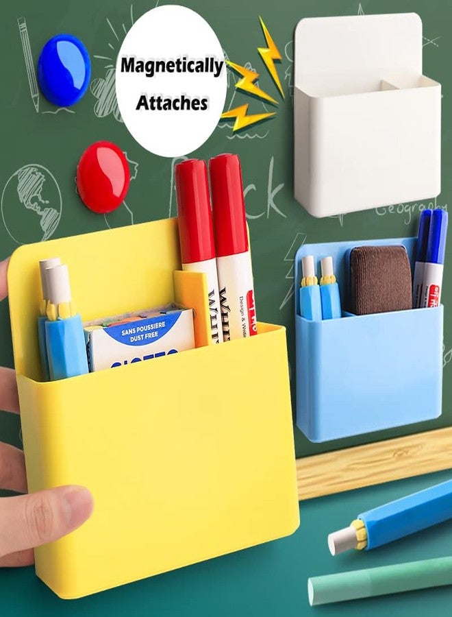 OPTSPTOY 1 Pack Magnetic Marker Holder, Dry Erase Marker Holder Chalk Pen Storage Organizer for Whiteboard/Blackboard, Fridge/Regrigerator, Metal Locker, and Cabinet, (Blue) - Image 2