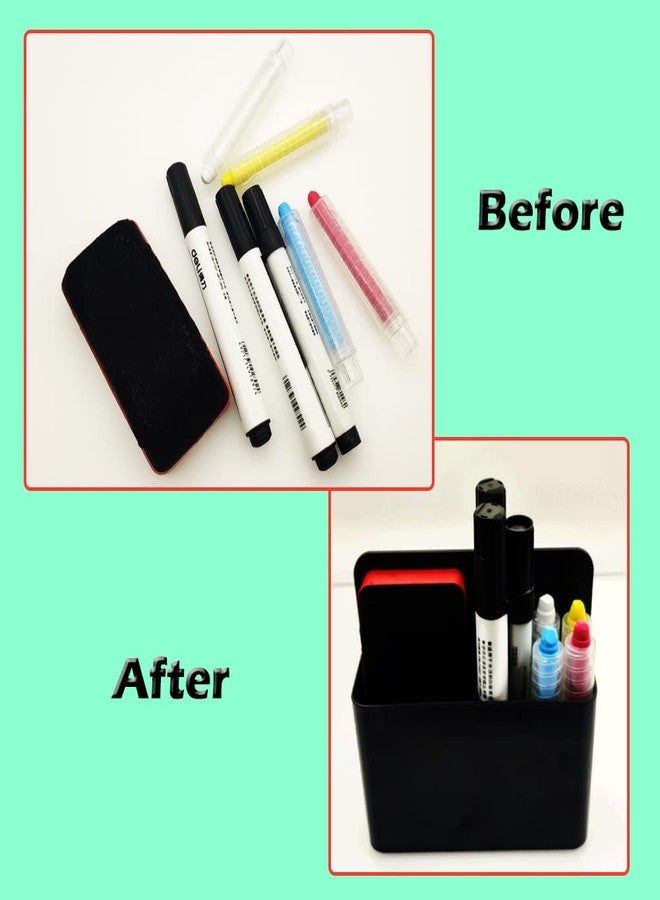 OPTSPTOY 1 Pack Magnetic Marker Holder, Dry Erase Marker Holder Chalk Pen Storage Organizer for Whiteboard/Blackboard, Fridge/Regrigerator, Metal Locker, and Cabinet, (Blue) - Image 5