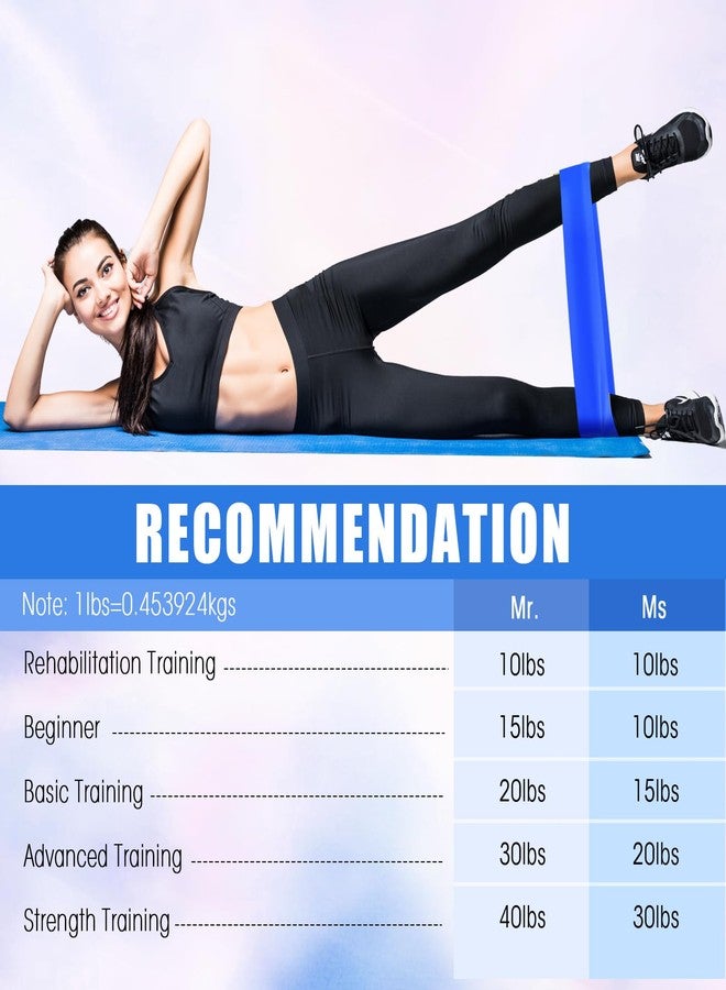 Deekin 20 Pcs Resistance Bands Resistance Loop Exercise Bands Exercise Equipment Elastic Drap Ring for Women and Men Home Fitness, Gym, Yoga(25-30 Lbs,Blue) - Image 2