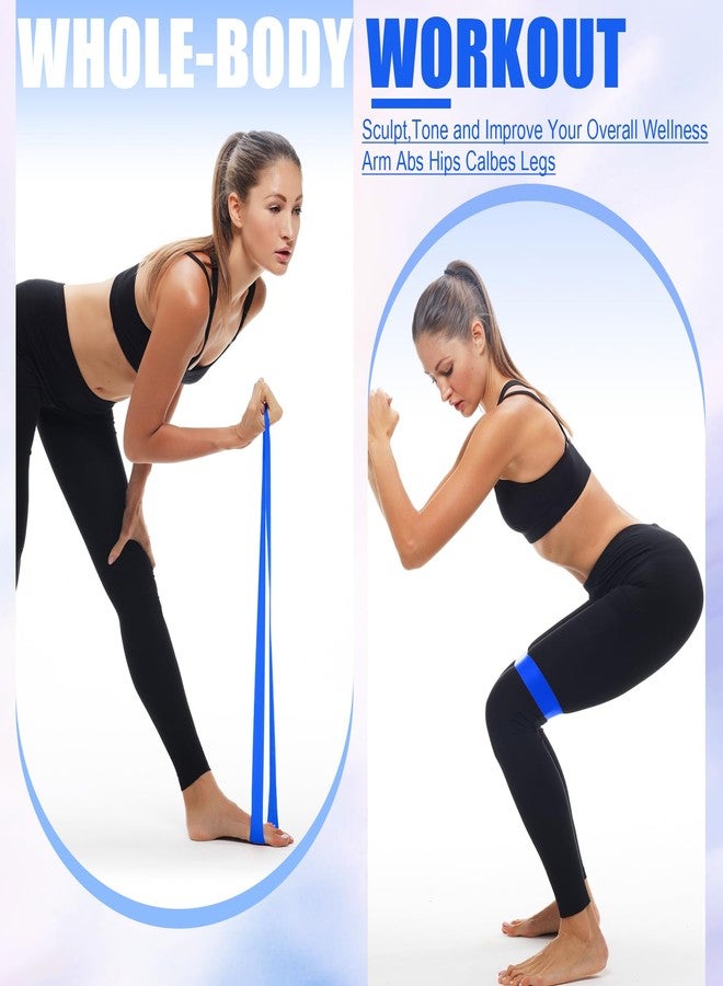 Deekin 20 Pcs Resistance Bands Resistance Loop Exercise Bands Exercise Equipment Elastic Drap Ring for Women and Men Home Fitness, Gym, Yoga(25-30 Lbs,Blue) - Image 3