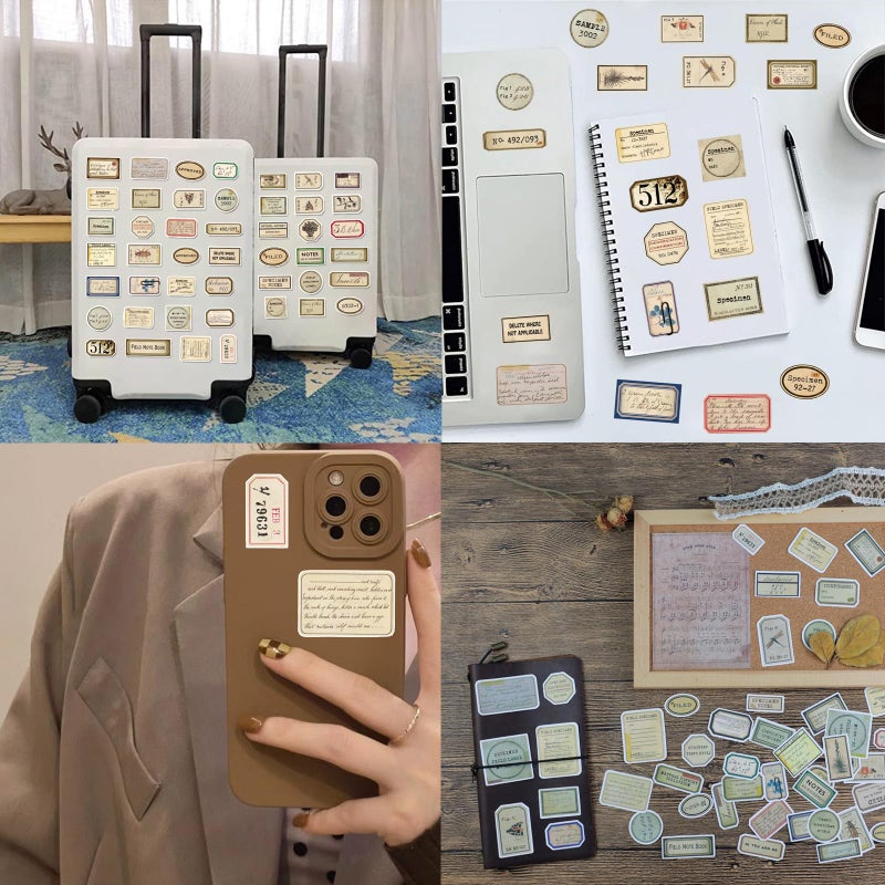Bomichi 140 Pcs Vintage Aesthetic Stickers for Adults, Junk Journal Supplies for Scrapbooking Bullet Journal Collage Diary DIY Crafts - Image 4