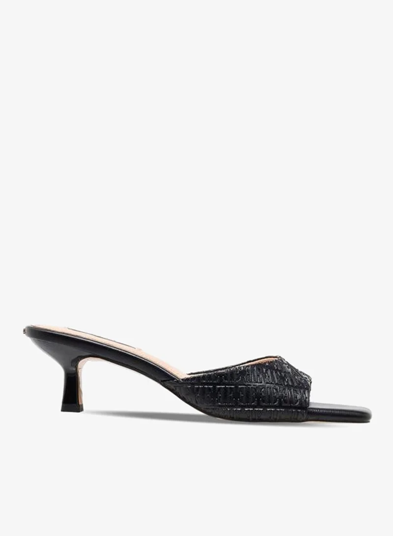 ايل Women Monogram Embossed Kitten Heel Sandals