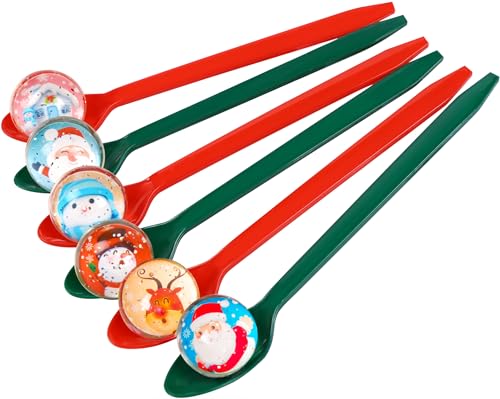 luck sea Christmas Game Bouncy Ball Spoon Relay Race Toy for Adults Indoor Outdoor Decorations XmasHolidayWinter Party Supplies Favors - Image 1