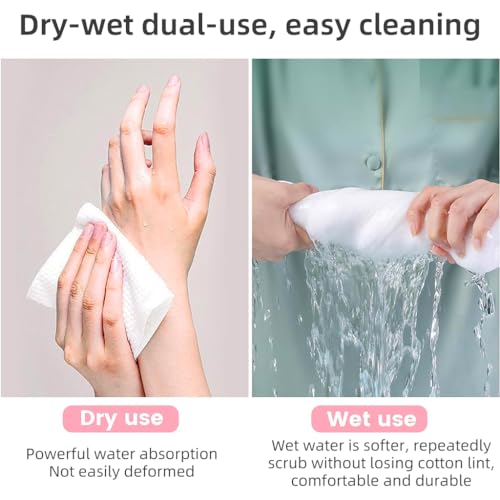 HANNEA® Disposable Washcloths for travel, 14PCS Portable Disposable Pure Cotton Compressed Towels for Face Hand Washing, Thick Large, Reusable Compact, for traveling Camping, Hiking, Backpacking - Image 5