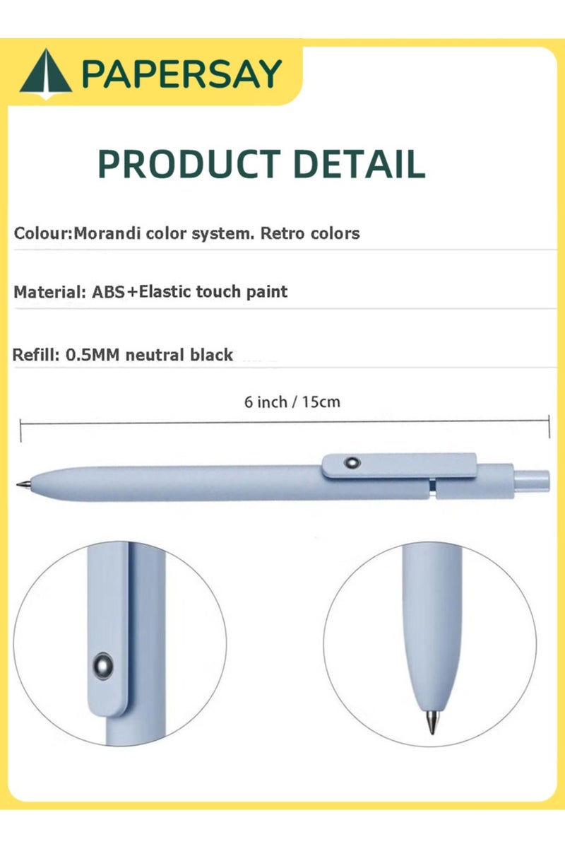 PAPERSAY Gel Pen, 5pcs Quick Dry Ink Pens, Retractable Ink Pens, 0.5 mm Premium Gel Roller Pens,Black Ink Pens for School Office Home. - Image 2