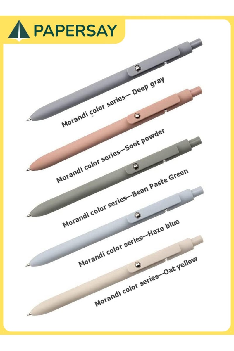 PAPERSAY Gel Pen, 5pcs Quick Dry Ink Pens, Retractable Ink Pens, 0.5 mm Premium Gel Roller Pens,Black Ink Pens for School Office Home. - Image 3