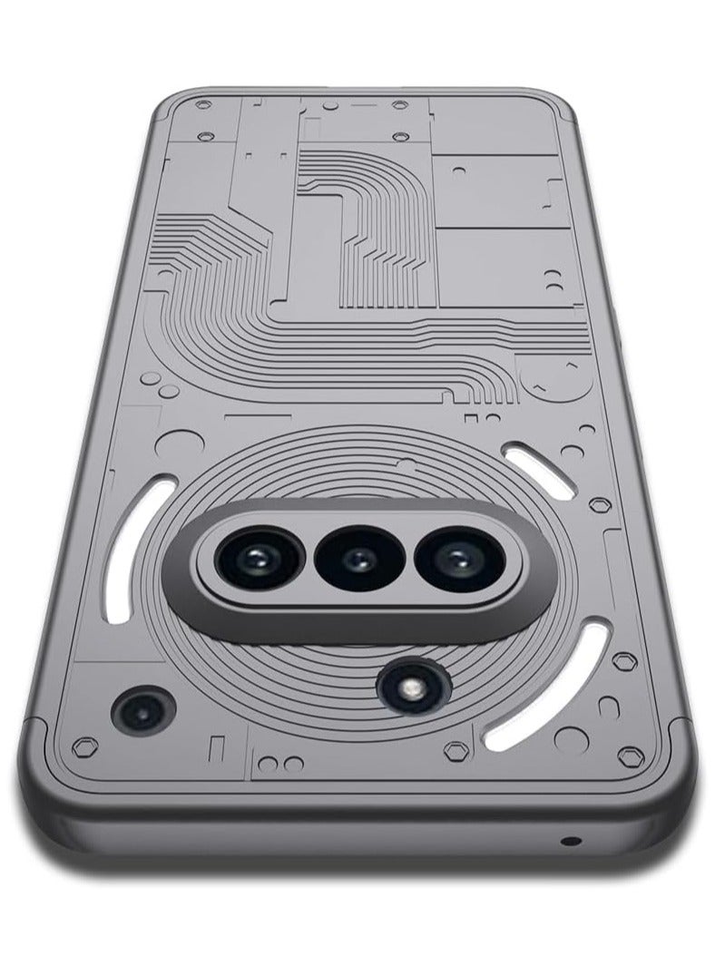 غطاء لهاتف Nothing Phone 3a، حماية بزاوية 360 درجة من البلاستيك الصلب، غطاء خلفي قابل للفصل، تصميم نحيف مضاد للصدمات، ممتص للصدمات ومضاد للخدش - Image 2