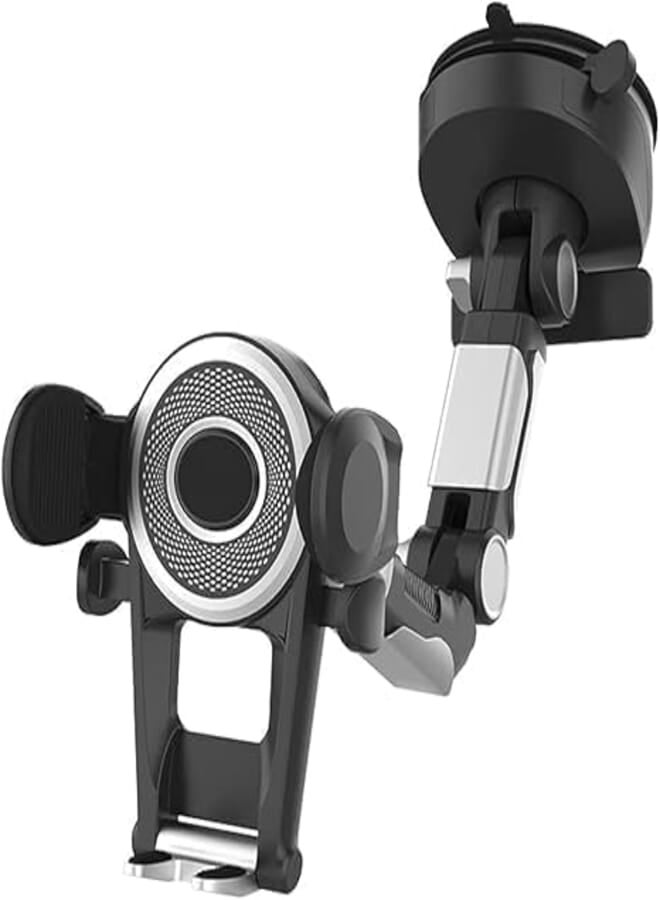 Car Truck Phone Holder, Heavy Duty Mobile Phone Holder for Car Dashboard Windshield Long Arm Strong Suction Cup Anti Vibration Car Phone Holder Suitable for All Mobile Phones - SA CAR