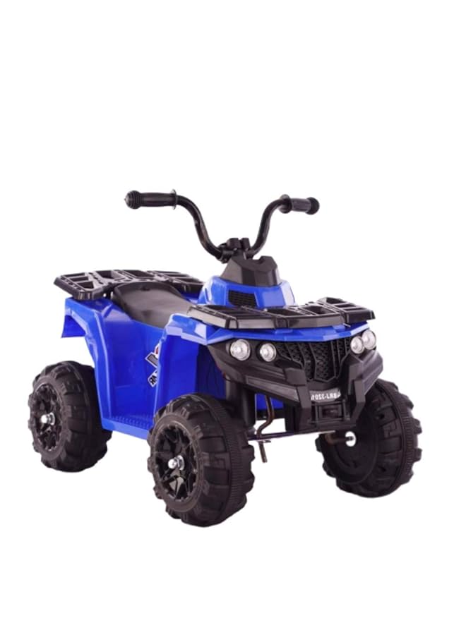 دروسا 3201 سيارة كهربائية صغيرة للأطفال 6 فولت، مركبة رباعية العجلات، موسيقى، تعليم مبكر، نظام تعليق، أضواء LED، إطارات مداس، أصوات محرك، أزرق للأطفال - Image 1