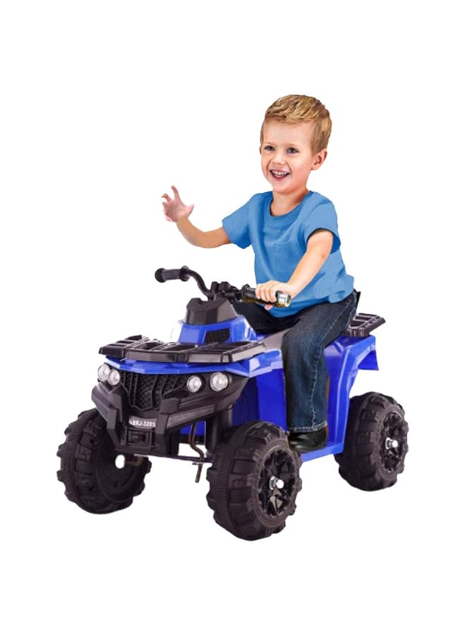 دروسا 3201 سيارة كهربائية صغيرة للأطفال 6 فولت، مركبة رباعية العجلات، موسيقى، تعليم مبكر، نظام تعليق، أضواء LED، إطارات مداس، أصوات محرك، أزرق للأطفال - Image 2