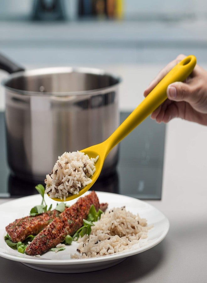 Zeal J158M Silicone Non-Stick Cooking Spoon (28cm) -Mustard - Image 4