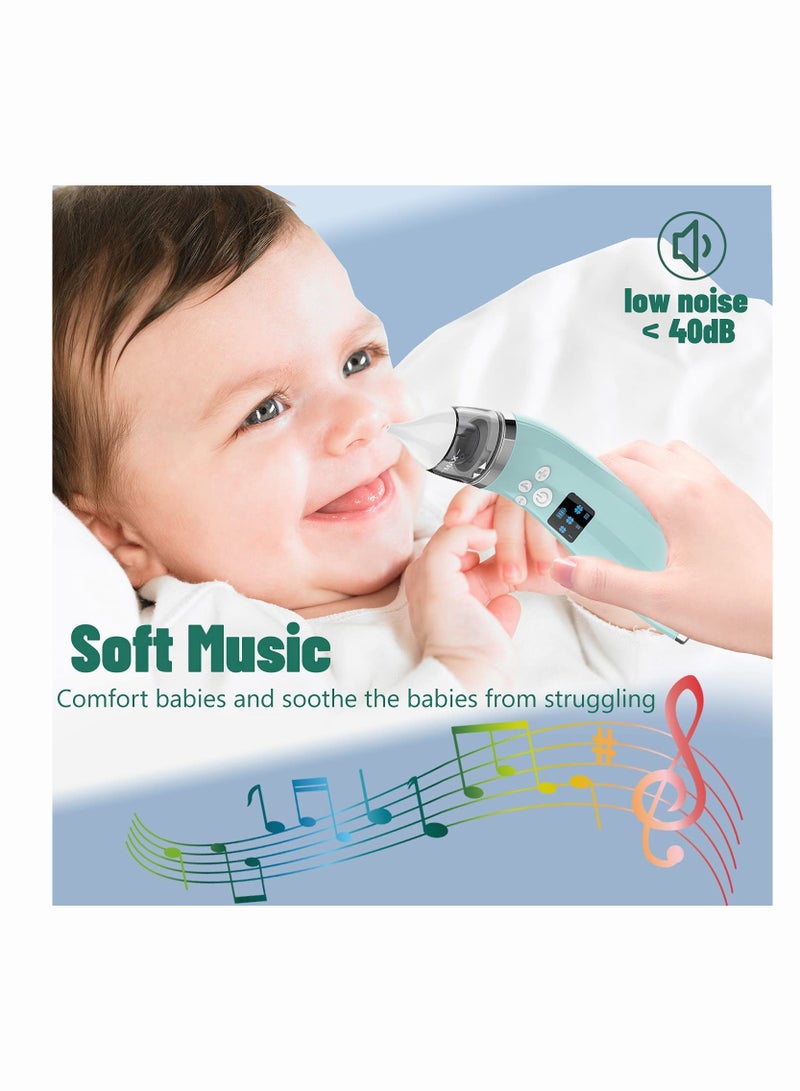 Zikra Baby Nasal Aspirator Electric Nose Suction with 4 Silicone Nose Tips for Infants with 3 Levels of Suction&Music Soothing Function Rechargeable Portable for Newborns Toddlers Clear Nasal Congestion - Image 2