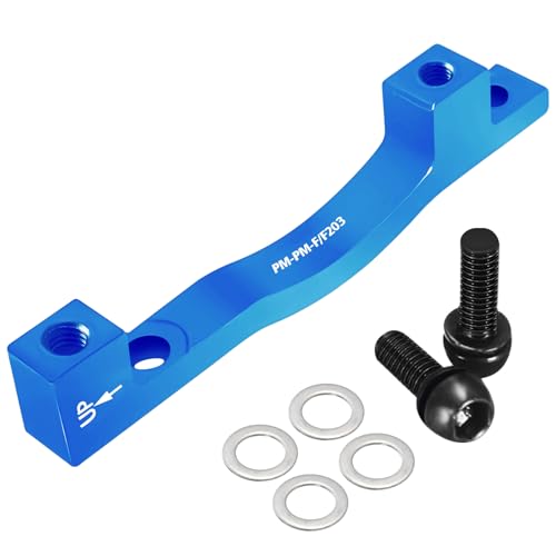 BUCKLOS PM/is Front Rear 180/203mm Disc Brake Caliper Mount Adapter Gear Parts Accessories, CNC Machined Aluminum Alloy Rotor Adapter with Bolts - Image 1