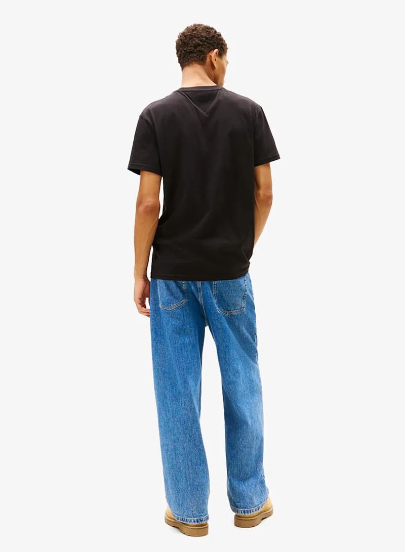 تومي جينز تي شيرت بياقة دائرية عادي