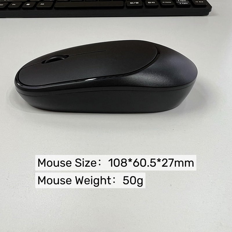 YUEHISY 2.4G Wireless Russian Keyboard and Mouse Combo, 78 Keys Slim Keyboard with Russian Characters, for PC Laptop - Image 3