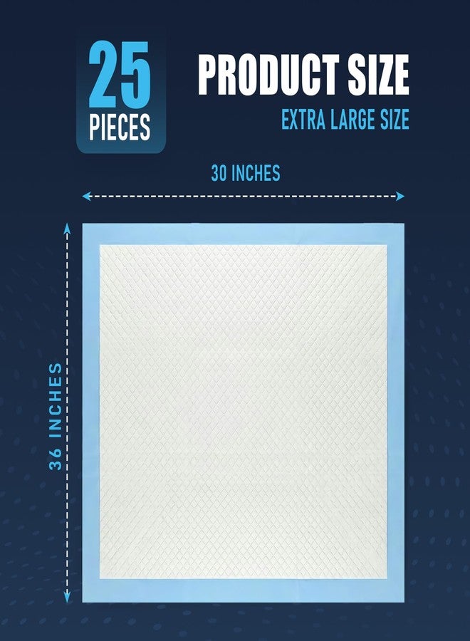 WISHMART Disposable Leakproof Underpads 25 Pack 30"x36" with Adhesive Strips - Stay-in-Place Waterproof Bed Pads for Adults, Seniors and Pets - Incontinence Disposable Bed Underpads - Image 2