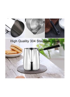 Cuken 600ML 20oz Turkish Coffee Pot, 304 Stainless Steel Coffee and Butter Warmer, Premium Milk Warmer and Milk Pot with Spout  - Image 3