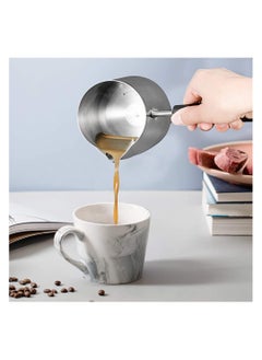 Cuken 600ML 20oz Turkish Coffee Pot, 304 Stainless Steel Coffee and Butter Warmer, Premium Milk Warmer and Milk Pot with Spout  - Image 4