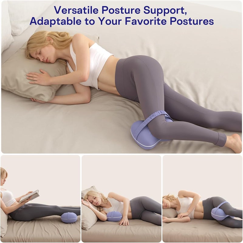 Forcanby Knee Pillow for Side Sleepers - Smooth Spine Alignment Pillow, Memory Foam Knee Pillows for Back Hip Pain, Spine Aligning, Sciatica, Surgery Recovery, Pregnancy - Image 5