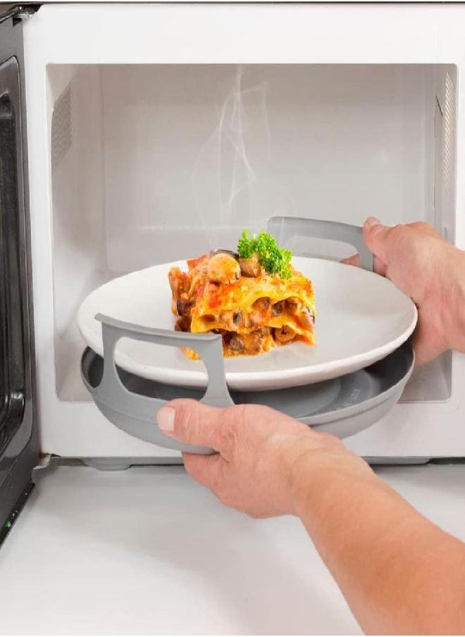 Handy Gourmet Handy Gourmet Microwave Cool Caddy w/ Handles - Carrying Tray for Bowls, Plates  - Image 3