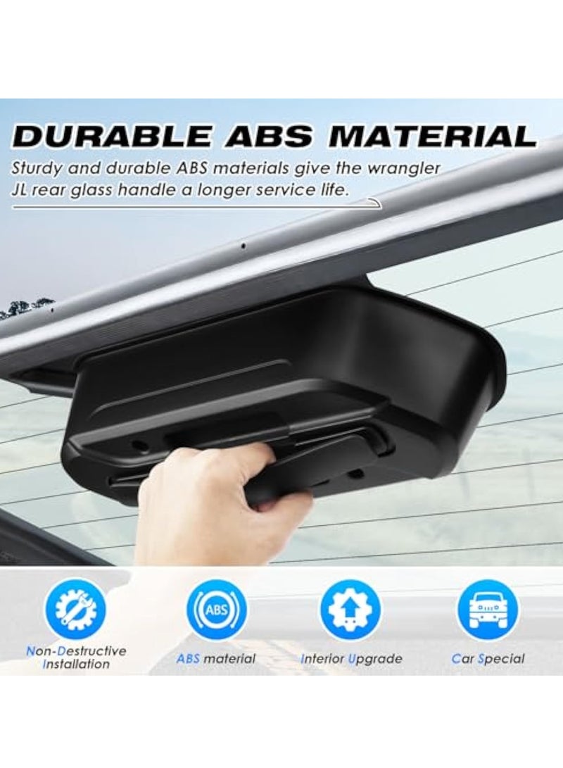 KASTWAVE Rear Window Grip Handle, for Jeep Wrangler (JL) 2018-2024 Jeep Wrangler 4xe, Trunk Handle, Rear Glass Assist Grip, Jeep Wrangler Accessories, Interior Accessories, Automotive Assist Handle - Image 3