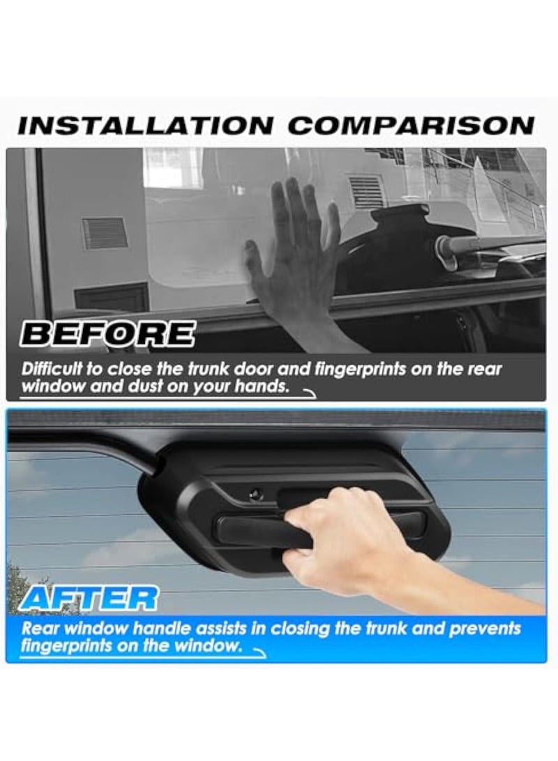 KASTWAVE Rear Window Grip Handle, for Jeep Wrangler (JL) 2018-2024 Jeep Wrangler 4xe, Trunk Handle, Rear Glass Assist Grip, Jeep Wrangler Accessories, Interior Accessories, Automotive Assist Handle - Image 5