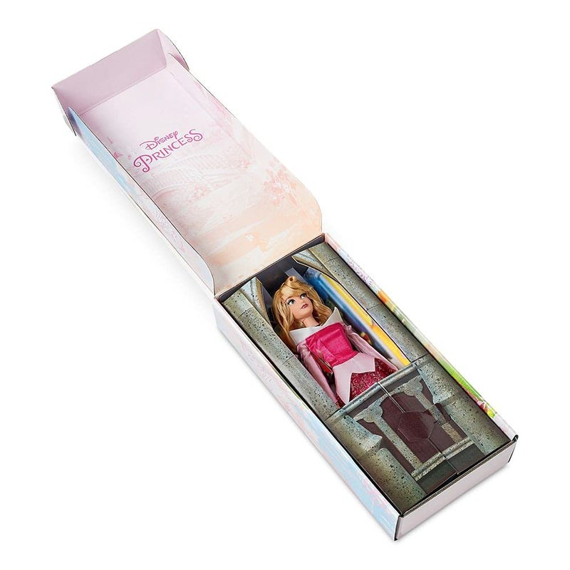 Disney Store Official Disney Princess Classic Doll (Aurora from Sleeping Beauty), 11 Inches, Includes Brush with Molded Details, Fully Posable Toy in Classic Outfit - Disney Princess Toys for Girls - Image 3
