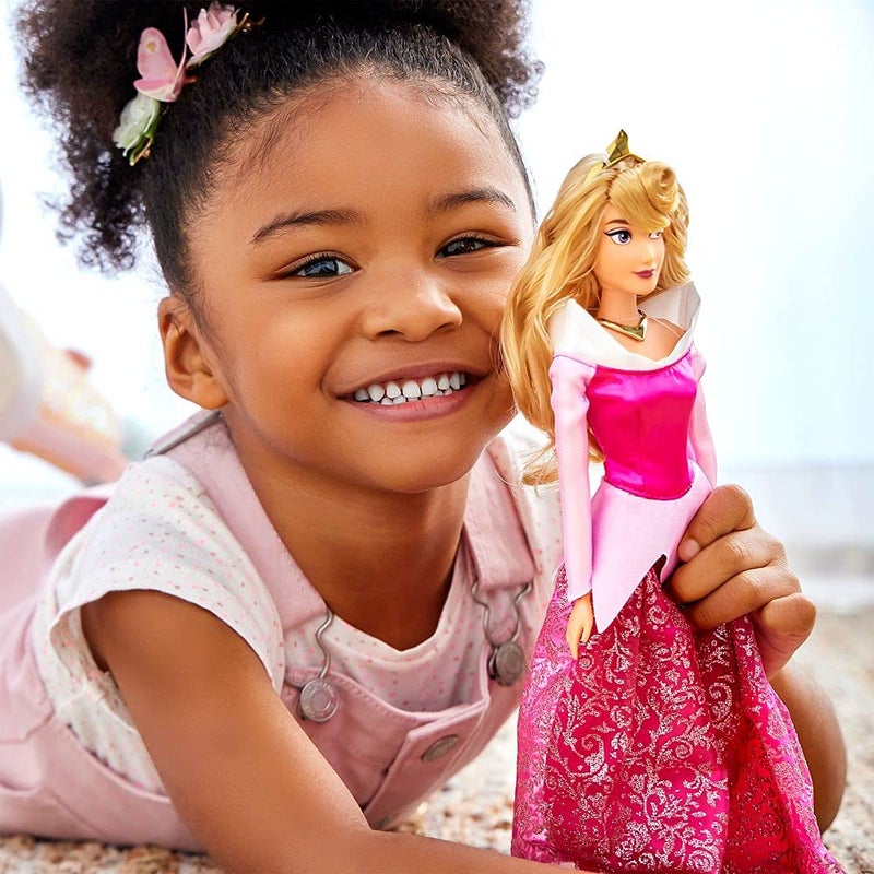 Disney Store Official Disney Princess Classic Doll (Aurora from Sleeping Beauty), 11 Inches, Includes Brush with Molded Details, Fully Posable Toy in Classic Outfit - Disney Princess Toys for Girls - Image 4