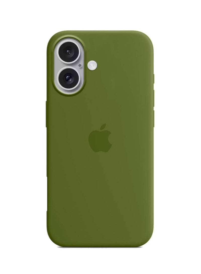 دبليو تيك غطاء الحماية سائل ناعم من السيليكون لآيفون ١٦ بلس ٢٠٢٤ من أبل - الارز الأخضر - Image 2