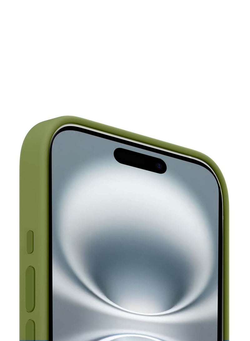 دبليو تيك غطاء الحماية سائل ناعم من السيليكون لآيفون ١٦ بلس ٢٠٢٤ من أبل - الارز الأخضر - Image 4