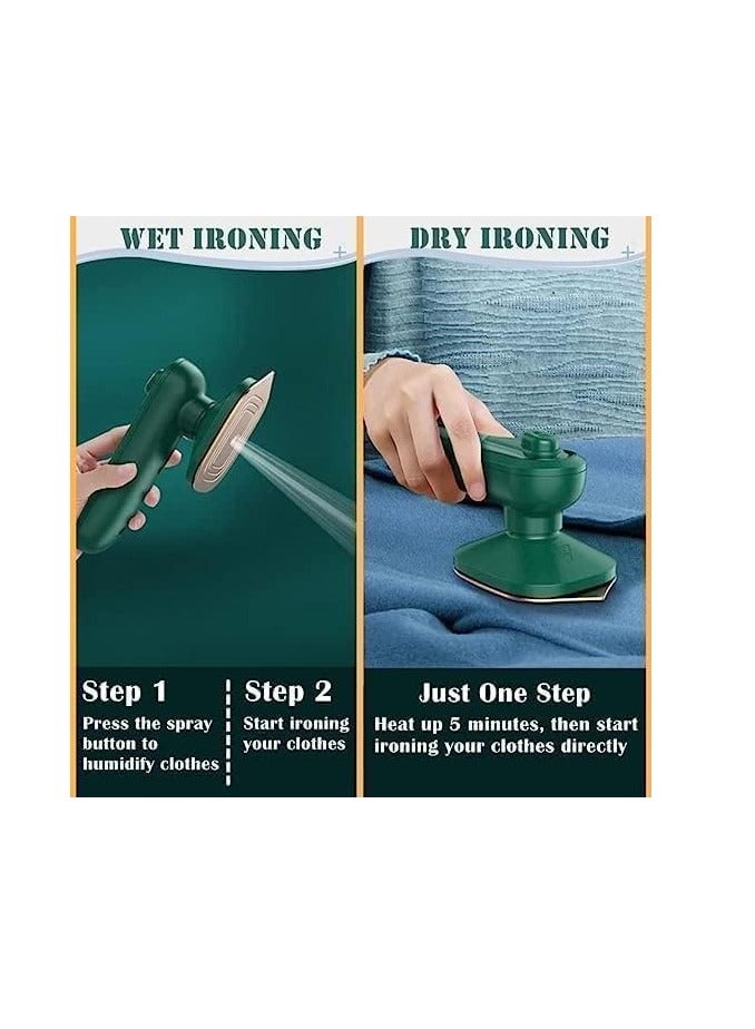 Spaceshoop Portable Handheld Micro Steam Iron Garment Steamer Mini Ironing Clothes Machine Fast Wrinkle Removal for Household Dormitory Travel - Image 3