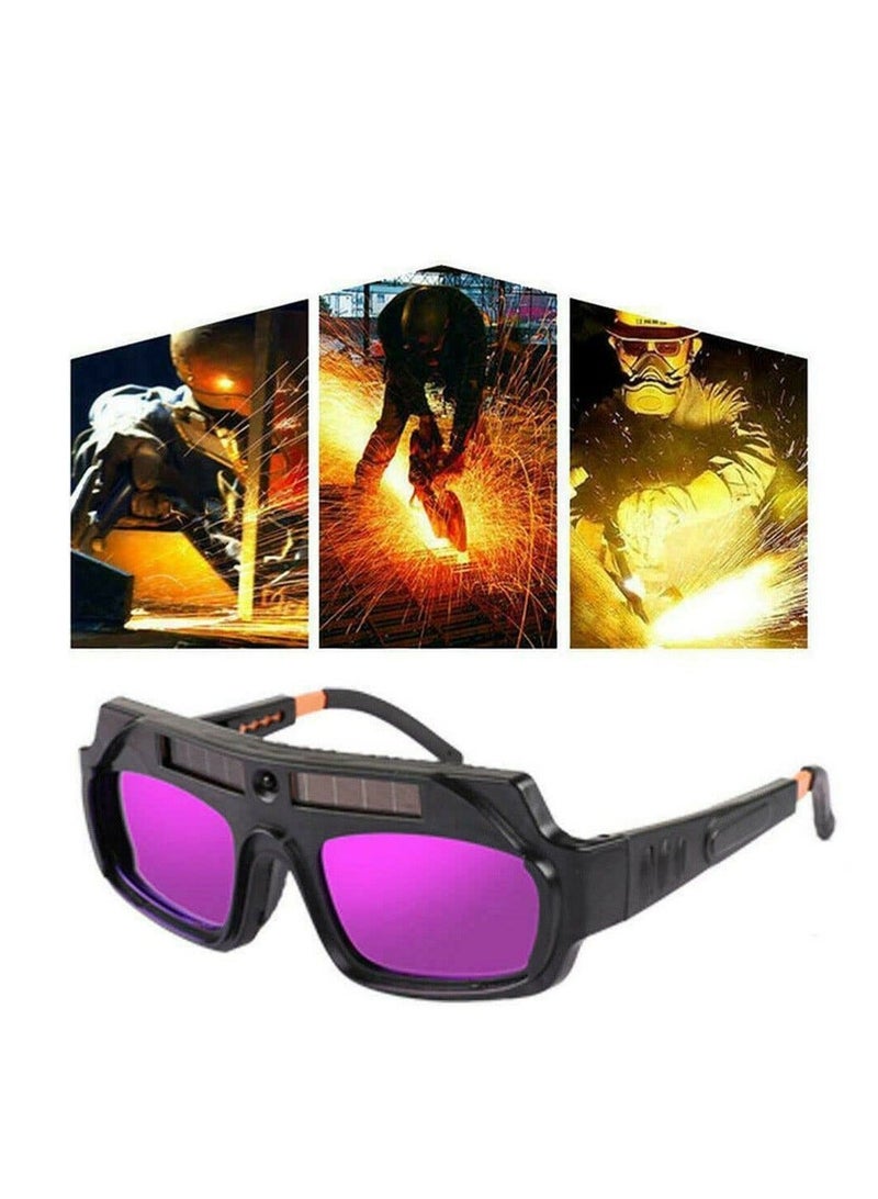Welding Goggles Mask, Auto Darkening Glasses, Resist Ultraviolet Eyes Ray Helmet, Made of PC Materials, Suitable for Electric Welding, Gas Welding, Steel Welding, Cutting, Welding - Image 1