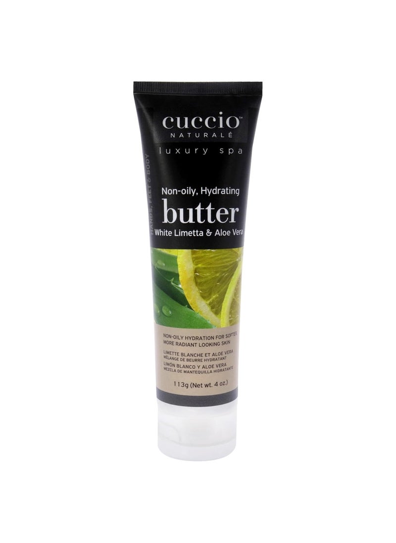 Cuccio Naturale - Cuccio Naturale Butter Blends  UltraMoisturizing Renewing Scented Body Cream  Deep Renewing Hydration For Dry Skin Repair  Made With All Natural Ingredients  White Limetta  Aloe Vera  4 Oz - Image 1