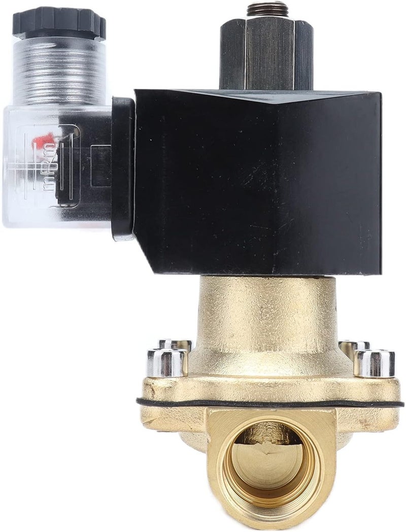 2W - 15K Brass Solenoid Valve, 2 Way Normally Open Diaphragm Type Electric Valve for Automation Equipment with Direct Acting Design and Flat Diaphragm Structure (AC380V) - Image 1
