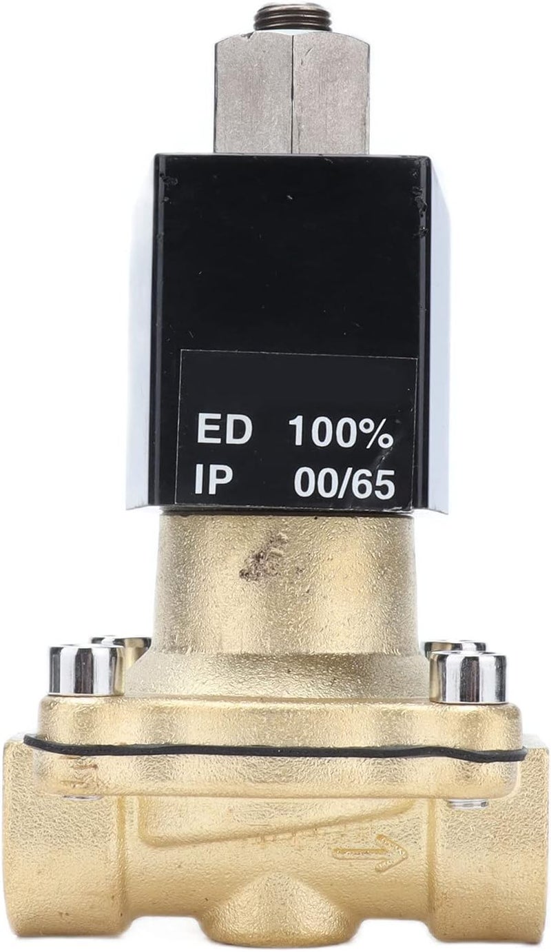 2W - 15K Brass Solenoid Valve, 2 Way Normally Open Diaphragm Type Electric Valve for Automation Equipment with Direct Acting Design and Flat Diaphragm Structure (AC380V) - Image 3